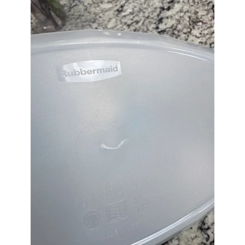 Rubbermaid Cereal Keeper 1.5 Gal 24 Cup Teal Lid Food Storage Set of 2